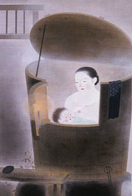 絵画：1934年 《牟始風呂》澤 宏靱